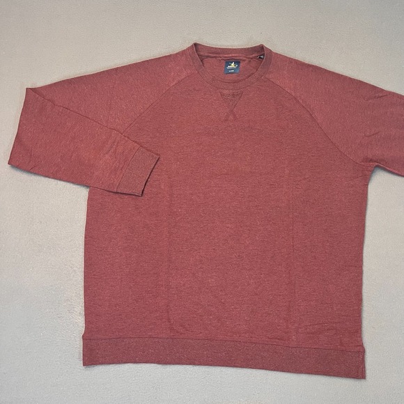 Johnnie-O Freeman Fleece Crewneck Sweatshirt Mens XL‎ Pullover Maroon Modal Golf